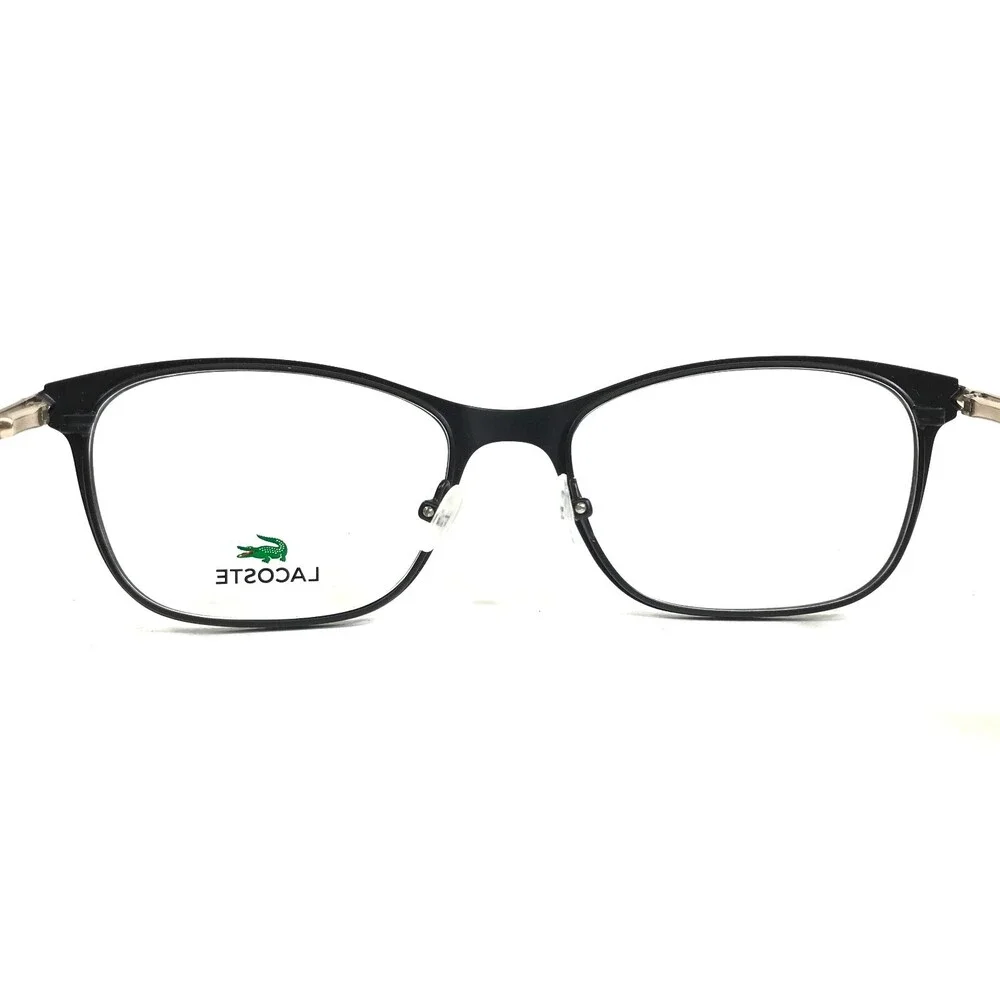 Lacoste Eyeglasses Frames L2276 001 Black Gold Cat Eye Full Rim 56-19-140